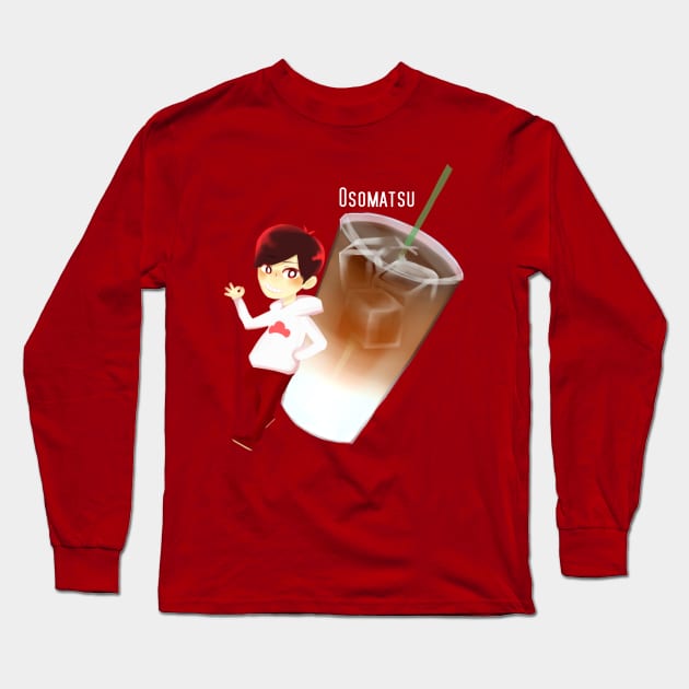 Matsuno-bucks Osomatsu Ice Coffee Long Sleeve T-Shirt by shootingstarsaver@gmail.com